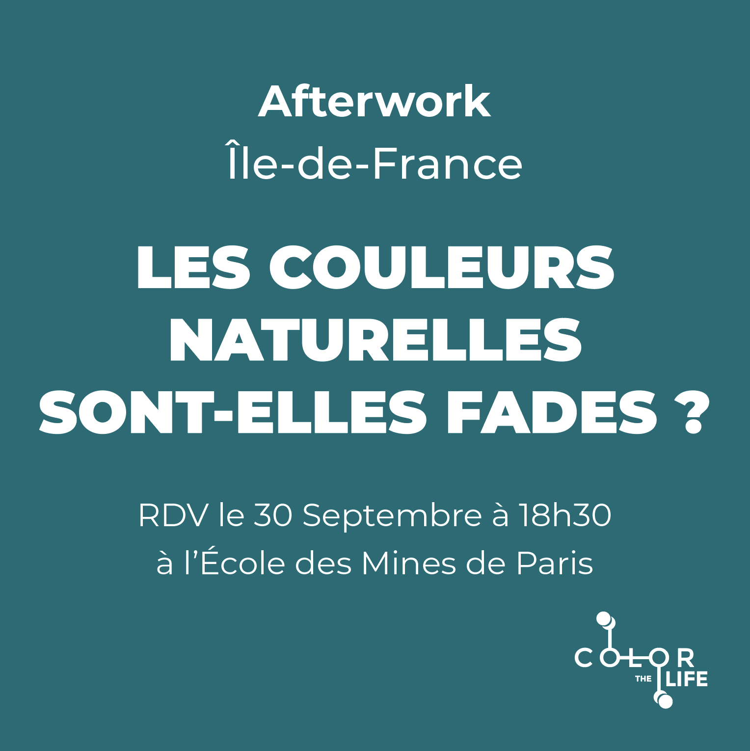 Les couleurs naturelles sont-elles fades : table ronde à l'école des mines le 30 septembre à 18h30